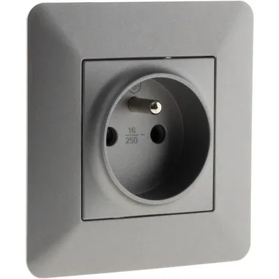 Produktbild von 2P + E 16A Titanfassung - Artezo