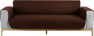 Produktbild von Sesselschoner 1 Sitzer Sofa Schoner Universal Wasserdicht Reversibel Gesteppte Gepolsterter Sofaschutz Sesselauflage, Dunkelbraun