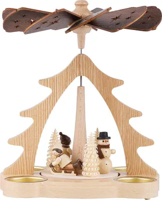 Produktbild von 1-stöckige Pyramide Winterkinder (22cm) von HoDreWa Legler