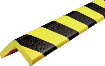 Produktbild von Warn- und Schutzprofil Typ H+, gelb/schwarz, 60x60 mm, Länge 1 m