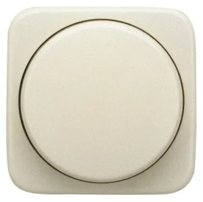 Produktbild von Busch-Jaeger Zentralscheibe, 2115-212, für Dimmer, mit Drehknopf und Glimmlampe, weiß, 1 Stk.