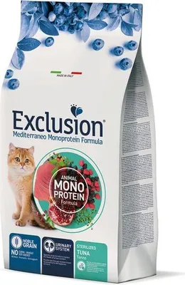 Produktbild von Exclusion Mediterraneo Noble Grain Sterilized Cat Thunfisch Katzentrockenfutter