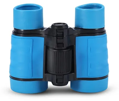 Produktbild von Fernglas 4x30 für Kinder, 3 Farben, einstellbarer Knopf, ideales Spielzeug für Vogelbeobachtung im Freien, Geschenk (Blau)