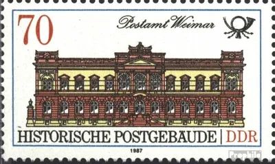 Produktbild von Briefmarken DDR 1987 Mi 3069I, offenes W (Feld 5) gestempelt Hist. Postgebäude