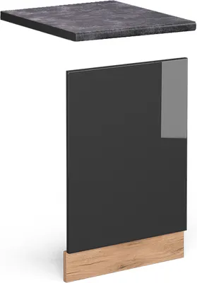 Produktbild von Frontblende Vicco R-Line Anthrazit Hochglanz 45 cm , AP Anthrazit, Model 46169