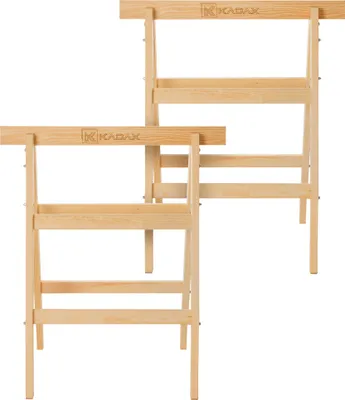 Image de KADAX 2x tréteaux en bois Universel tréteau de coupe d'atelier