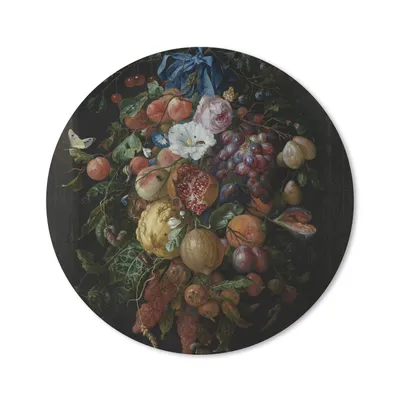 Produktbild von MuchoWow® Mauspad Mousepad Früchte und Blumen - Gemälde von Jan Davidsz. de Heem 20x20 cm - Mousepads - Maus Mat - Pad - Mausunterlage - Schreibtischmatte
