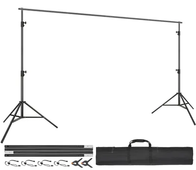 Produktbild von Hintergrundstativ - Fotostativ - Greenscreen-Stativ - Hintergrundrahmen - Verstellbar - Robuster Metallrahmen