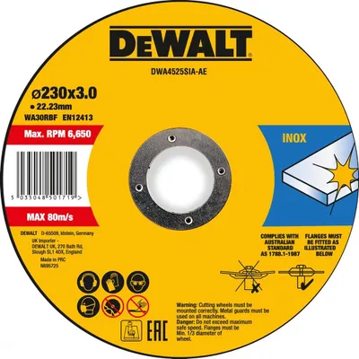 Produktbild von DeWalt Trennscheibe 230x3x22,23 mm Inox