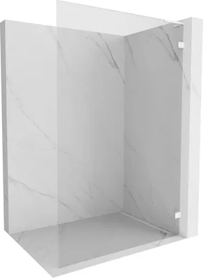 Obrázok produktu pre Mexen Lunar L Sprchová zástena pravá 90 x 200 cm, priehľadná 8 mm, biela - 830L-090-000-20-00-P