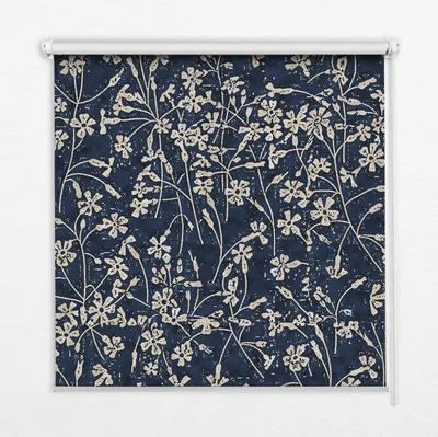 Produktbild von Seitenzug-Rollo Fensterrollo Jalousie - Thermo-Rollo Verdunkelungsrollo - 80x140 cm - Blumen