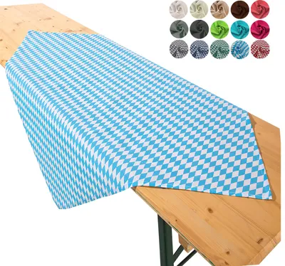 Produktbild von heimtexland ® Tischdecke Bierzeltgarnitur Biertischdecke Garten Tischdeko  Mitteldecke Typ861 Bayrisch Raute 90x90 cm