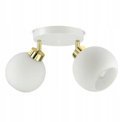 Obrázek produktu pro LUXOLAR - LED stropní svítidlo 2 plameny bílé zlaté E27 60 W - Stropní otočné svítidlo do obývacího pokoje, kuchyně - Klasický design