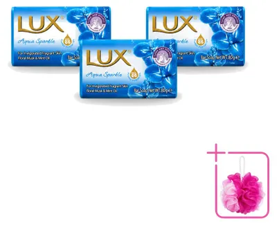 Produktbild von 3 x Lux Seife Aqua Sparkle - Hydratisierend - 80 g - Sparpackung - 3 Stücke