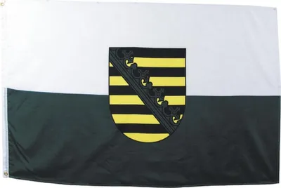 Produktbild von MFH Fahne 90 x 150 cm - Sachsen - weiß/schwarz