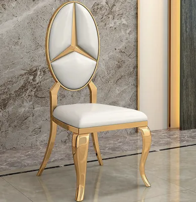 Image de Chaise de salle à manger, blanche, en cuir, design, fauteuil individuel, fauteuils rembourrés, chaises
