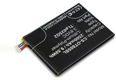 Produktbild von Akku für Alcatel PIXI ONE TOUCH 4 Li-Pol 3,8 Volt 2500 mAh schwarz