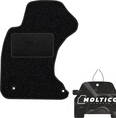 Produktbild von moto-MOLTICO Fahrer Fußmatte Auto Velours Fahrerseite Autoteppiche Schwarz Fahrermatte 1-teilig passend für Audi 80 B4 Coupe 1990-2000