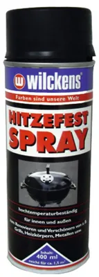 Obrázok produktu pre Teplovzdorná farba v spreji 690 °C 400 ml čierna farba v spreji na grilovanie krbových kachlí