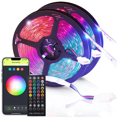 Produktbild von LED Streifen, WLAN, RGB, 10m, 300 LEDs, 16 Mio Farben, Fernbedienung, App-, Sprach- u. Musik-Steuerung, komp. zu Google, Siri, Alexa, Tuya