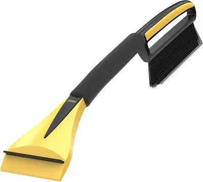 Immagine prodotto di Spazzola da neve e raschietto per il ghiaccio 2 in 1 - Nero-giallo - Impugnatura comoda