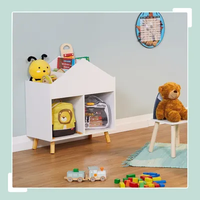Immagine prodotto di Libreria per bambini a forma di casa con 6 scomparti