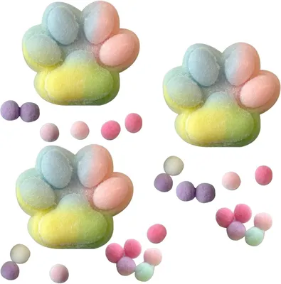 Produktbild von 3 Stück Taba Squishy,Squishy Pfote,Squishy Pfote,Cat Paw Squishy,Squishy Cat Paw,Squishy Katzenpfote,Niedliche Katzenpfotenformen,Eine Tolle Wahl