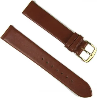 Produktbild von Ersatzband Uhrenarmband Leder Nappa braun 18mm 23590G