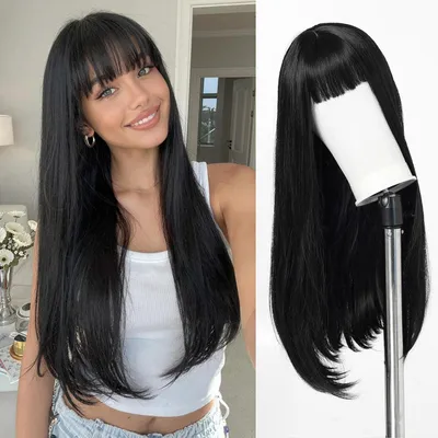 Zdjęcie produktu dla Peruka w kształcie koka, syntetyczna, 66 cm, o naturalnym wyglądzie, idealna do cosplayu