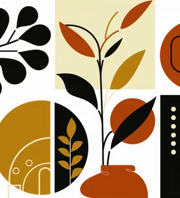 Obrázek produktu pro Plakát 42x59,4 cm Botanická koláž