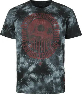 Produktbild von Rock Rebel by EMP Herren graues T-Shirt im Batik-Look L