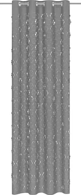 Produktbild von Vorhang fertig Lasergeschnittene Blumen 145x250 Dunkelgrau