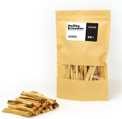 Obrázek produktu pro Vůně Palo Santo, vonné tyčinky, 10 cm, 100% přírodní dřevo, 25 ručně vyrobených tyčinek, vhodné pro jógu