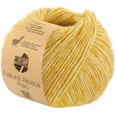 Produktbild von Lana Grossa - Natural Alpaca Pelo 0027 senfgelb meliert