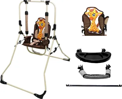 Produktbild von 2in1 Skyline Kinderschaukel Babyschaukel Babywippe Zimmerschaukel Gartenschaukel Indoor Outdoor Baby Schaukel und Hochstuhl in einem Sicherheitsgurt