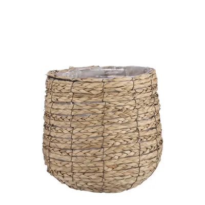 Produktbild von Mica Decorations Avalon Pflanzenkorb - H31 x Ø30 cm - Seegras - Hellbraun