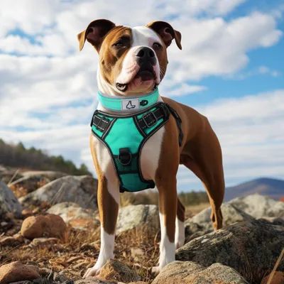 Produktbild von Hundehalfter, breite Halsband für große Hunde, verstellbare reflektierende Nylon-Hundehalsband, türkis