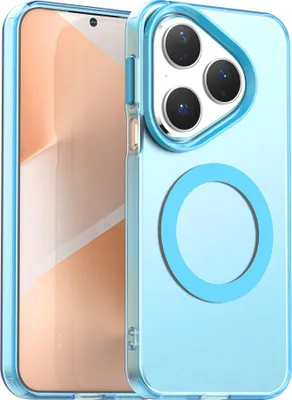 Produktbild von Magnetisch Hülle für Huawei Pura 80, Schlank Durchscheinend Matt Stoßfest Handyhülle Blau