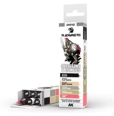 Produktbild von AK Interactive PLAYMARKERS SET SKELETONS & ZOMBIES (6 Ref.) (AK-M102)