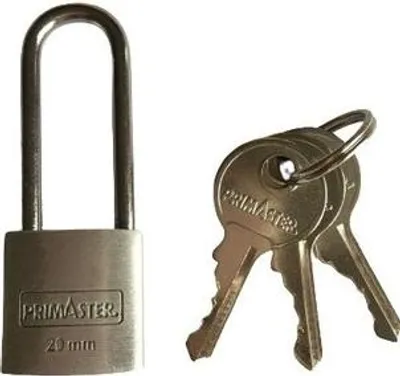 Produktbild von Primaster Vorhängeschloss Messing 60 mm inkl. 3 Schlüssel
