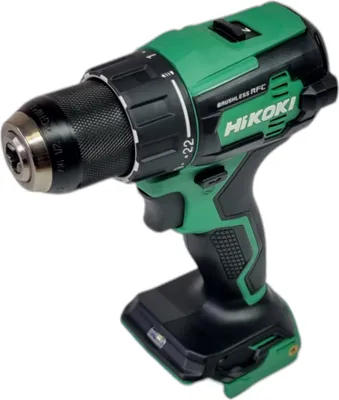 A cordless drill is shown against a white background.