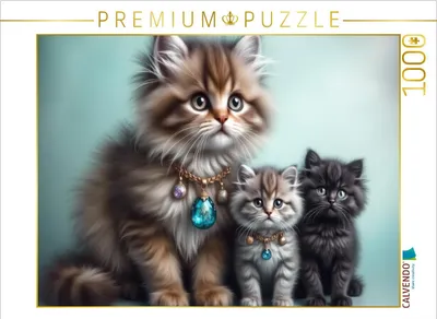 Produktbild von CALVENDO Puzzle Katzenmomente | 1000 Teile Lege-Größe 64x48cm Foto-Puzzle für glückliche Stunden