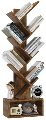 Produktbild von Moderne Bücherregal mit 6 Fächern und Würfelregal