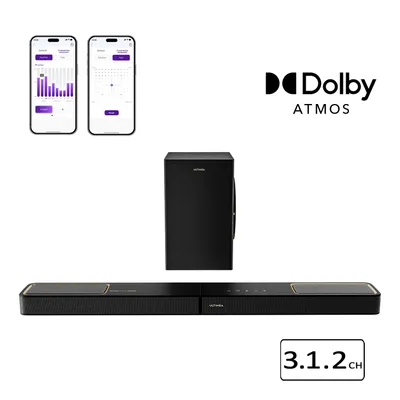 Produktbild von ULTIMEA 3.1.2-Kanal Soundbar mit Dolby Atmos, Surround-System für Fernseher mit 6,5-Zoll Subwoofer, Bluetooth 5.4, HDMI eARC, 360W, Skywave F30 Boom