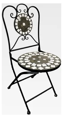 Produktbild von Mosaik Gartenstuhl klappbar in Anthrazit/Grau