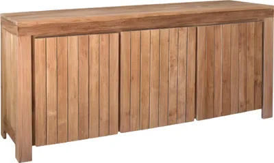 Image de Buffet Teako Design Laholm en teck massif résistant aux intempéries 180x80x45cm