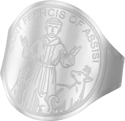 Imagen del producto de Medalla para mascotas, San Francisco de Asís, símbolo de protección, dije para collar