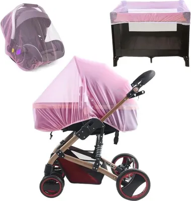 Produktbild von Universeller Insektenschutz für Kinderwagen, Mückennetz für Kinderwagen, Kinderwagen, Mückennetz, Insektenabwehrnetz für Kinderwagen, Buggy, Babywiegen, rosa