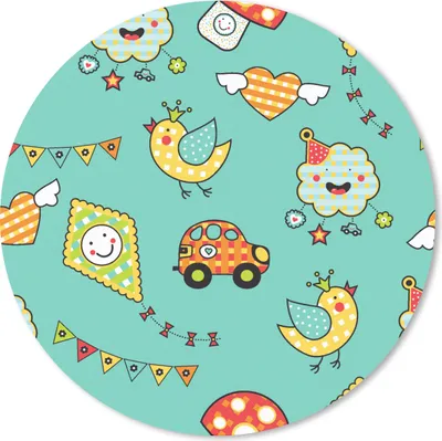 Produktbild von MuchoWow® Mauspad Mousepad Muster - Kinder - Auto - Vogel 40x40 cm - Mousepads - Maus Mat - Pad - Mausunterlage - Schreibtisch Accessoires