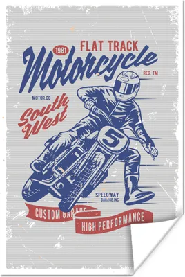 Produktbild von MuchoWow® Poster Mancave - Motor - Männer - Retro 20x30 cm - Papierdruck